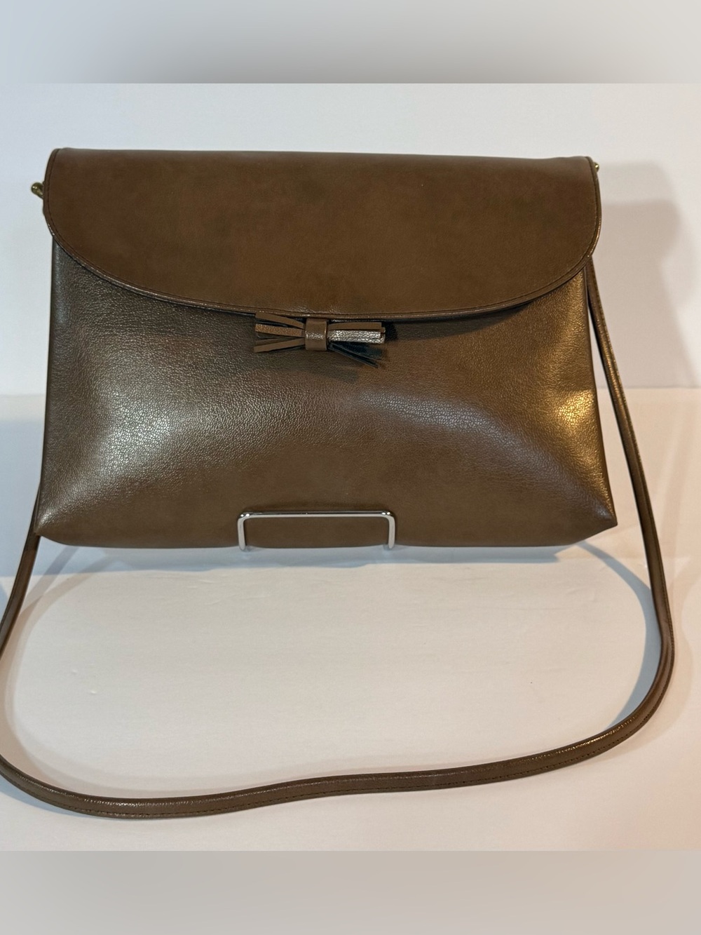 Koret Vintage Brown Envelope Shoulder Bag Tassel Minimalist Purse